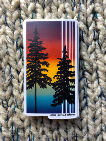 Coastal Sunset 4" vinyl sticker