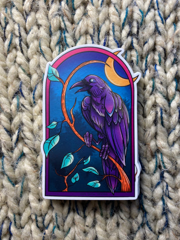 Night Raven 4" vinyl sticker